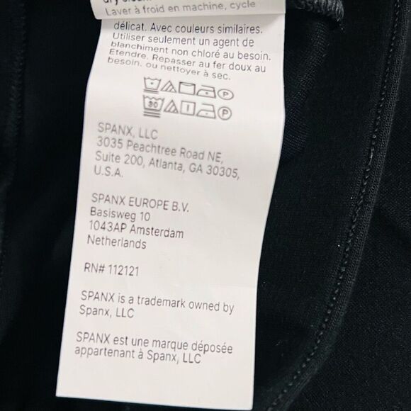 Spanx Women's Black Super Smooth Perfect Fit Ponte Wide Leg Pants Large NWOT - Picture 12 of 13